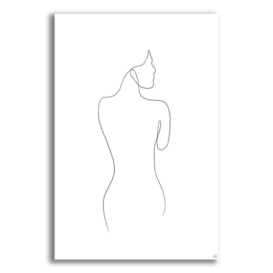 Epic Art 'Line Female Back 1' by Line and Brush, Acrylic Glass Wall Art
