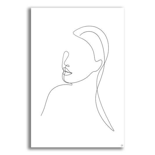 Epic Art 'Line Lady Portrait 1' by Line and Brush, Acrylic Glass Wall Art