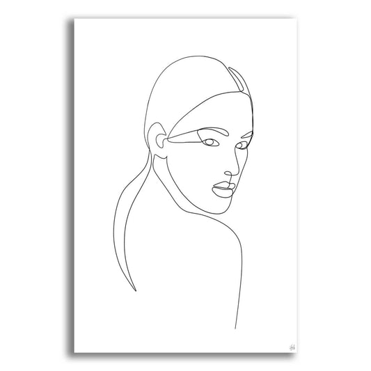 Epic Art 'Line Lady Portrait 2' by Line and Brush, Acrylic Glass Wall Art
