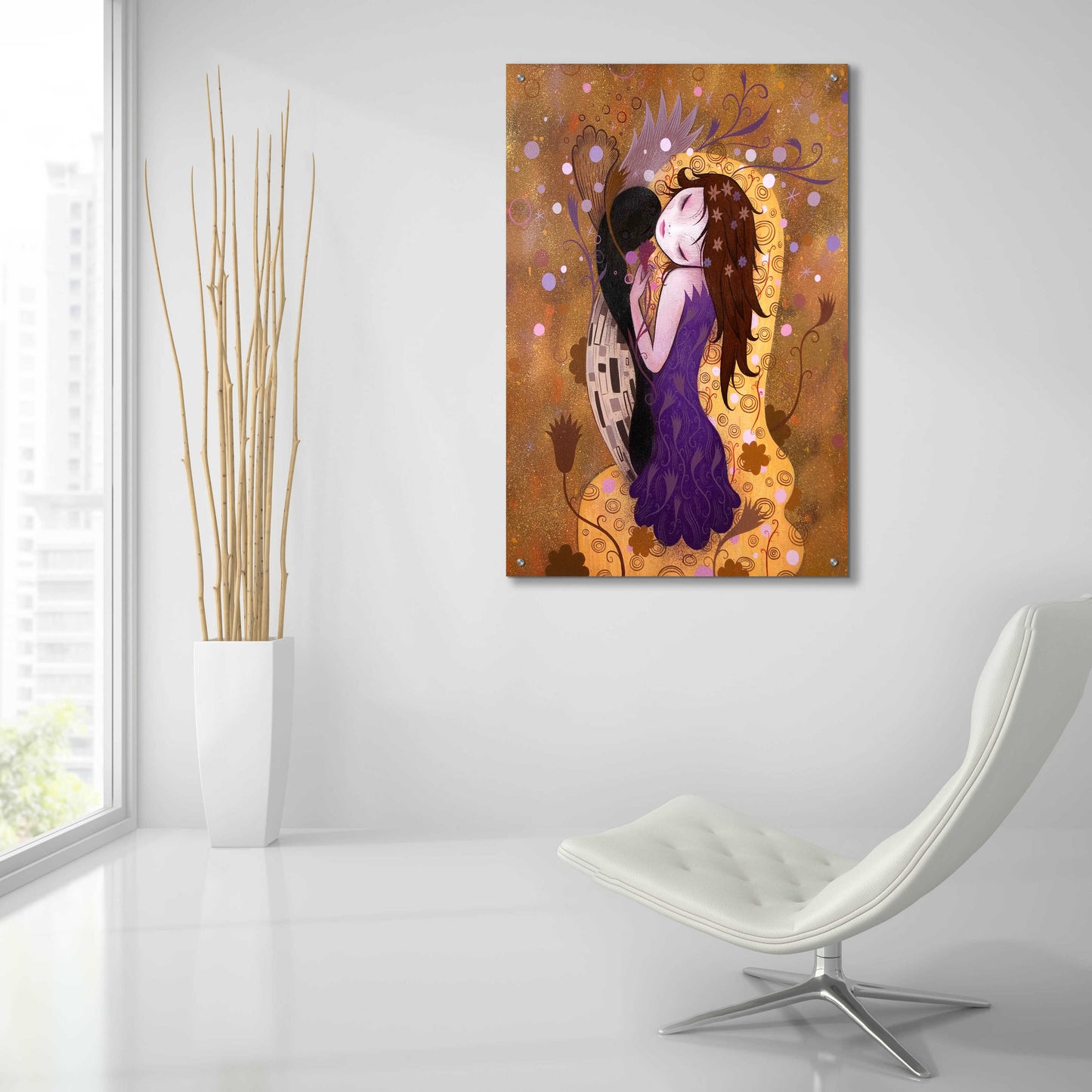 Epic Art 'After the Kiss' by Jeremiah Ketner, Acrylic Glass Wall Art,24x36