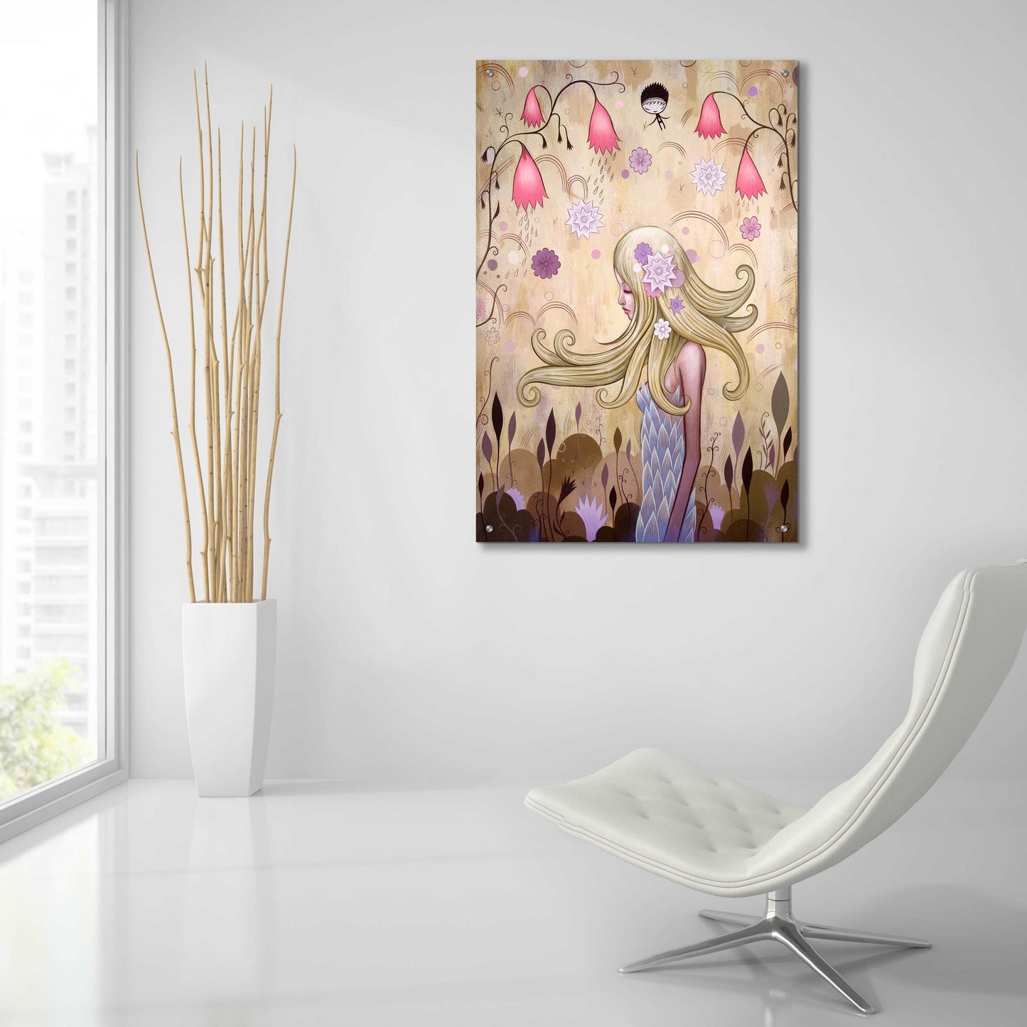 Epic Art 'Garden of Sleeping Flowers II' by Jeremiah Ketner, Acrylic Glass Wall Art,24x36