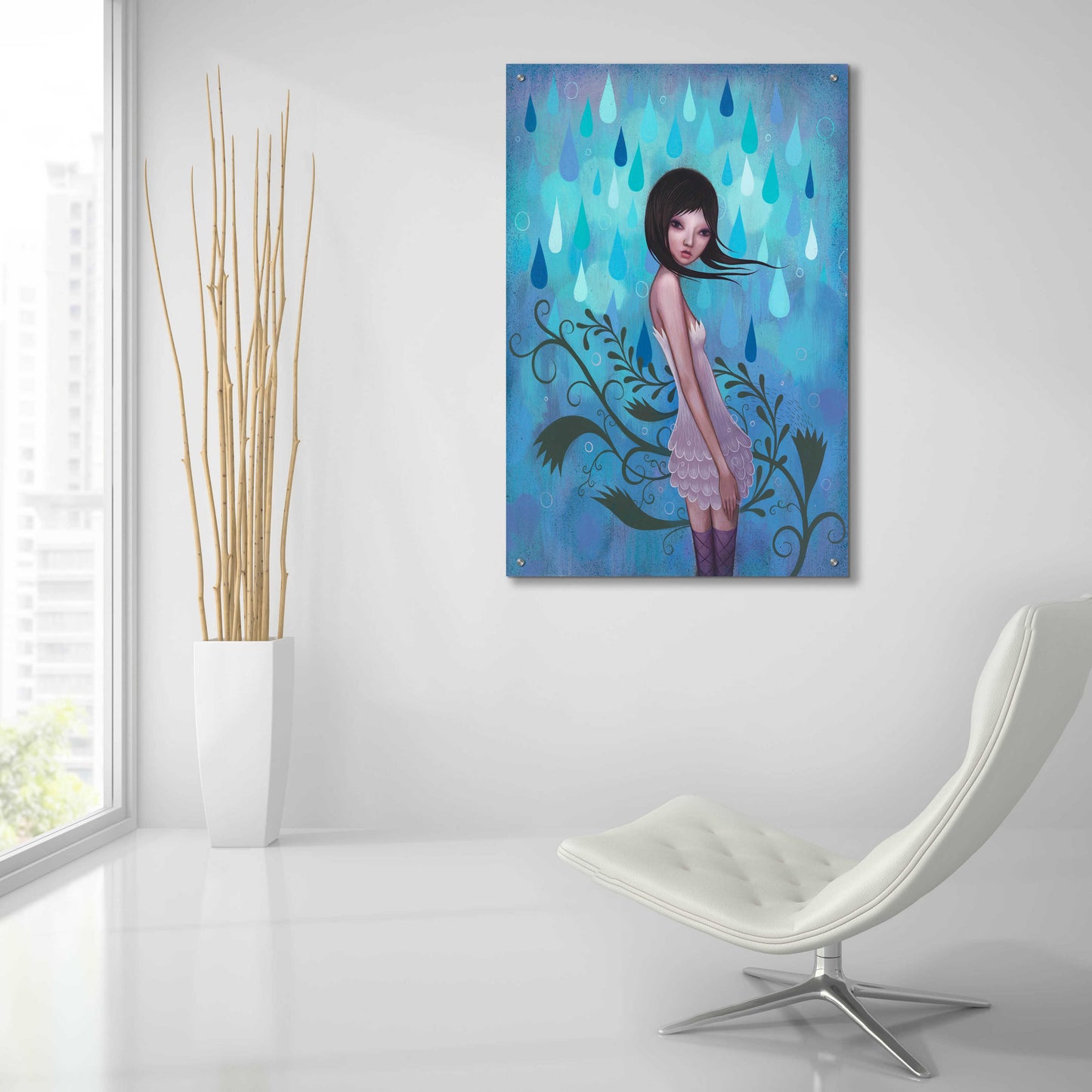 Epic Art 'Morning Showers' by Jeremiah Ketner, Acrylic Glass Wall Art,24x36