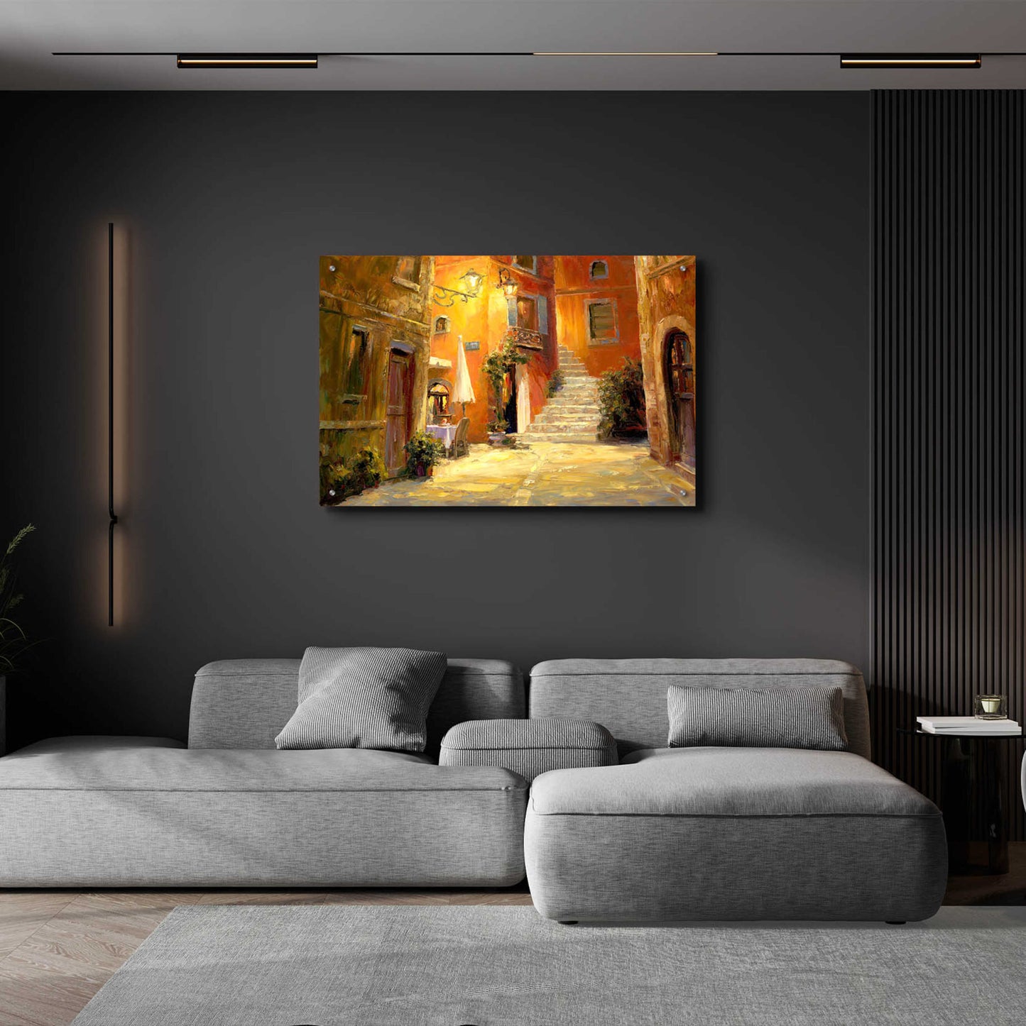 Epic Art 'Lighted Alley' by Haixia Liu, Acrylic Glass Wall Art,36x24