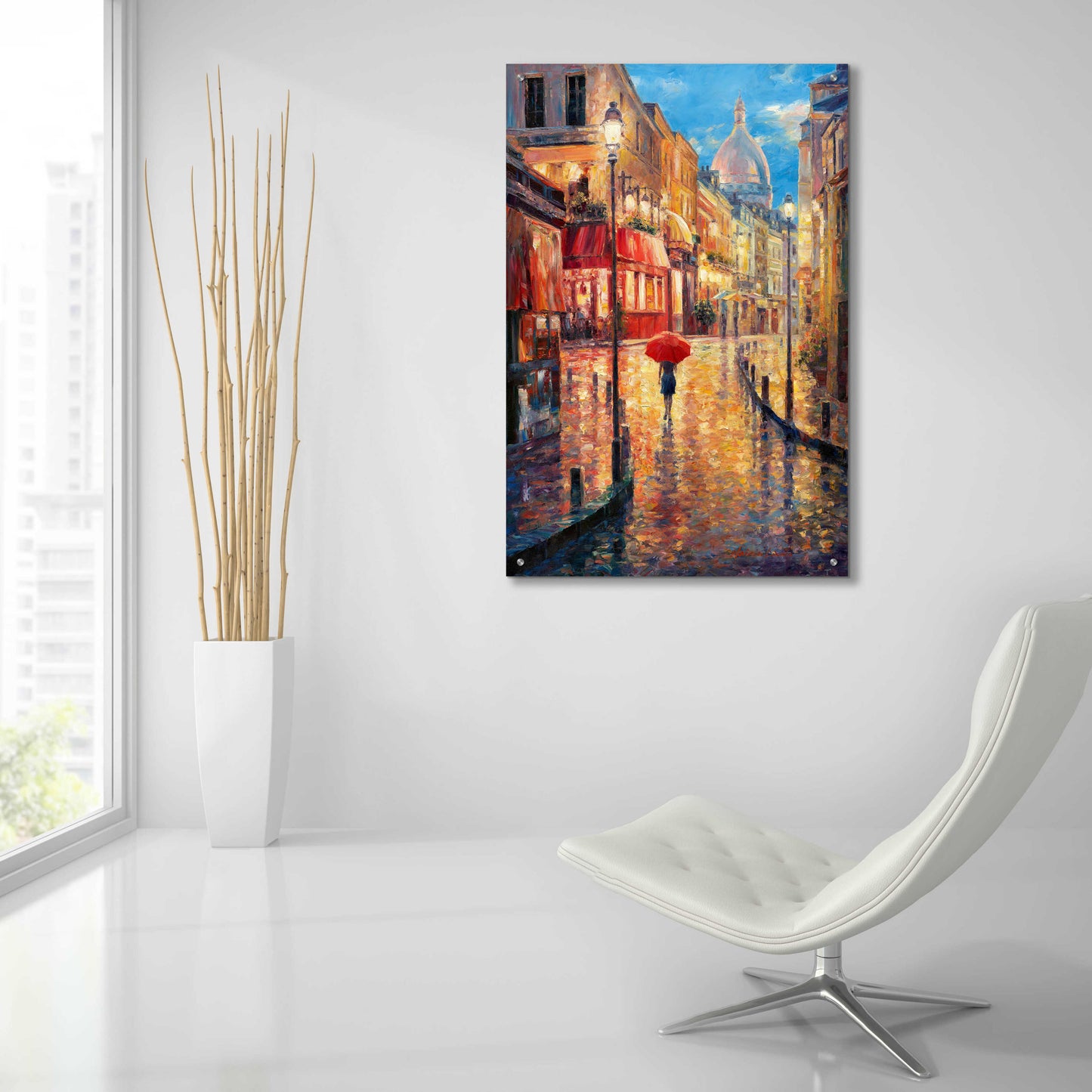 Epic Art 'Montmartre Evening' by Haixia Liu, Acrylic Glass Wall Art,24x36