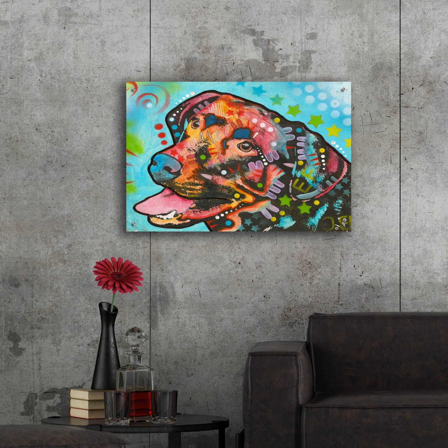 Epic Art 'Love is a bark' by Dean Russo, Acrylic Glass Wall Art,36x24
