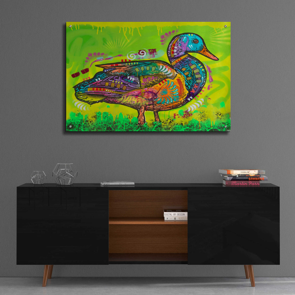 Epic Art 'Electric Duck' by Dean Russo, Acrylic Glass Wall Art,36x24
