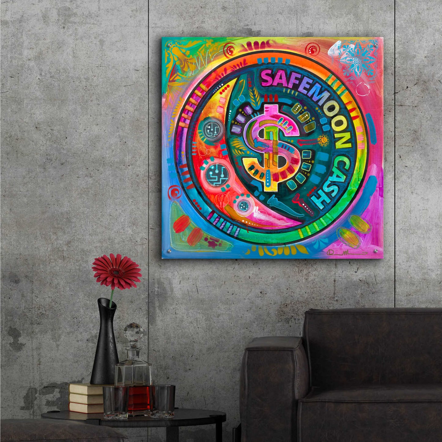 Epic Art 'Safemoon Cash' by Dean Russo, Acrylic Glass Wall Art,36x36