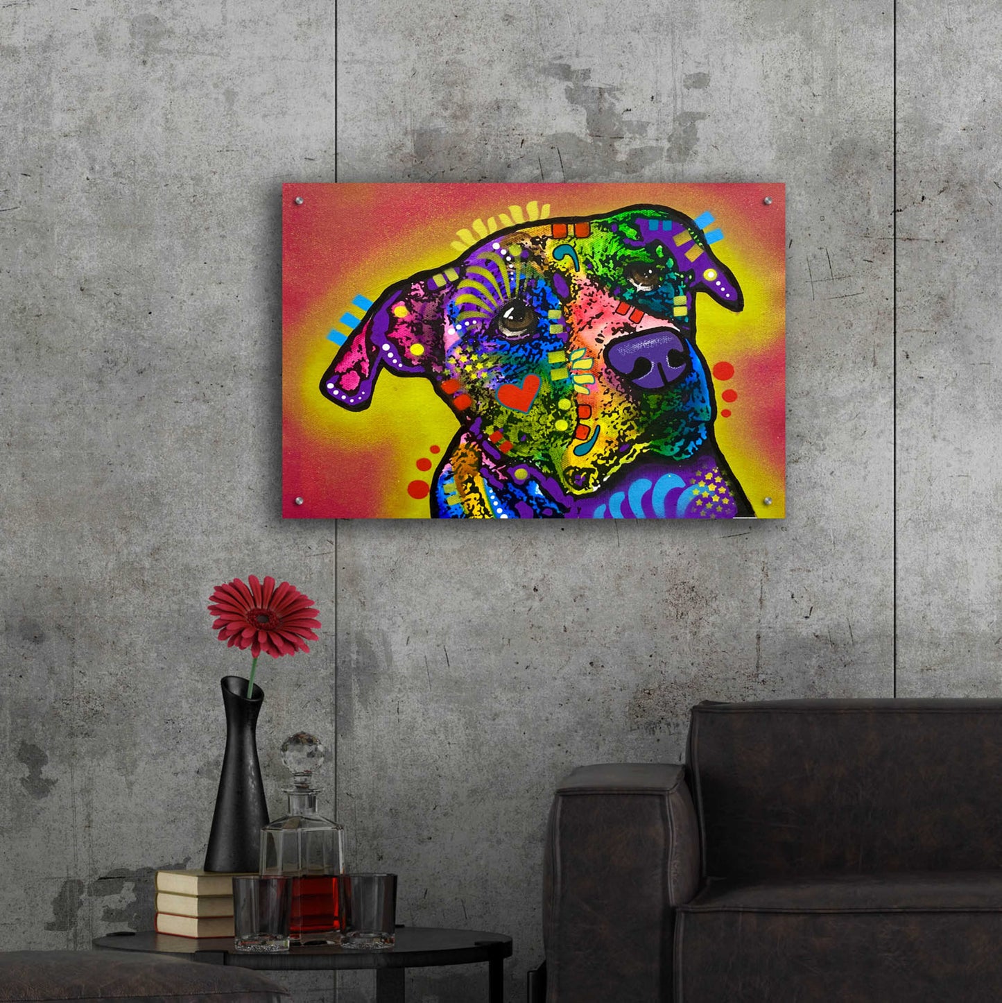 Epic Art 'Nervous But Still Full Of Love' by Dean Russo, Acrylic Glass Wall Art,36x24