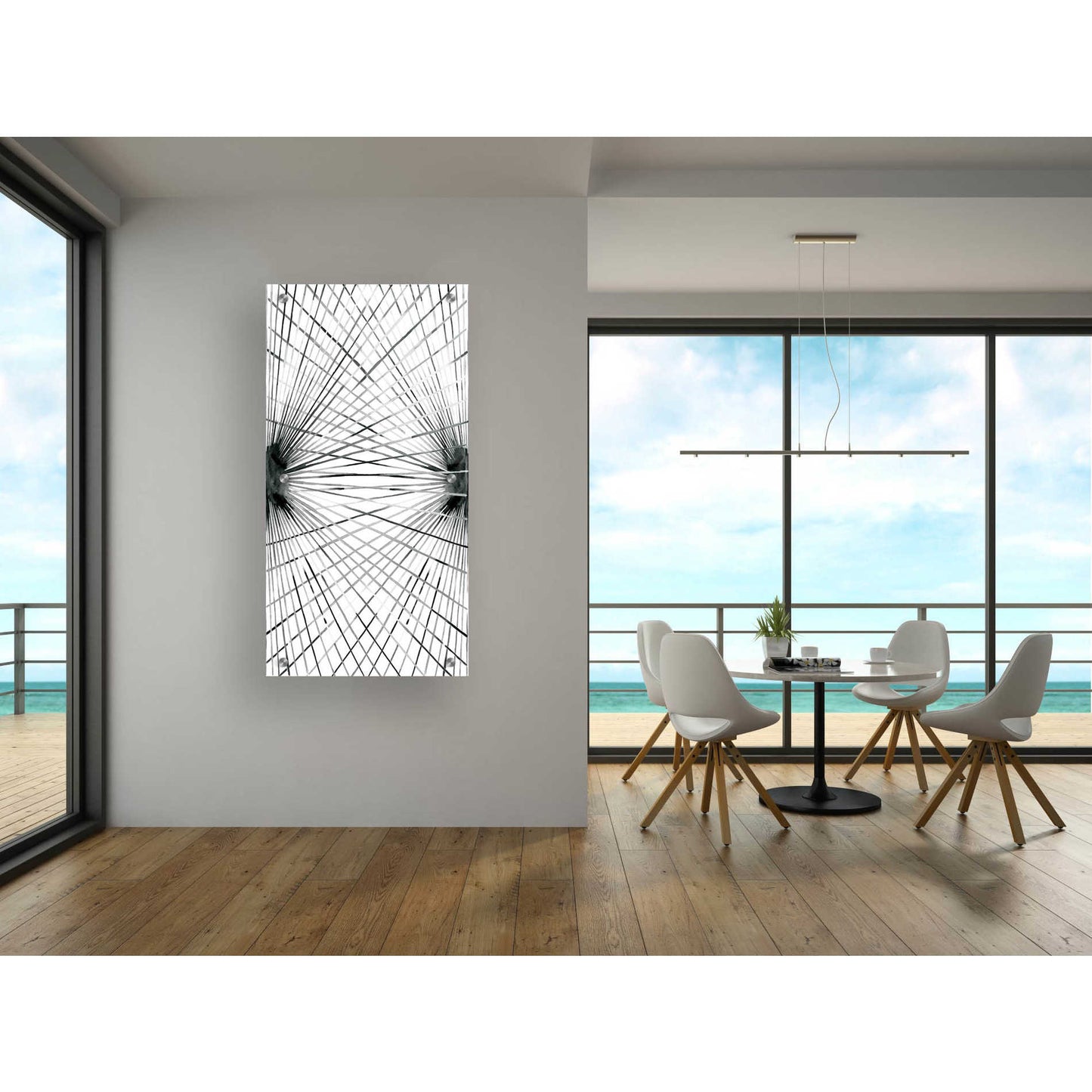 Epic Art 'Rays IV' by Grace Popp, Acrylic Glass Wall Art,24x48