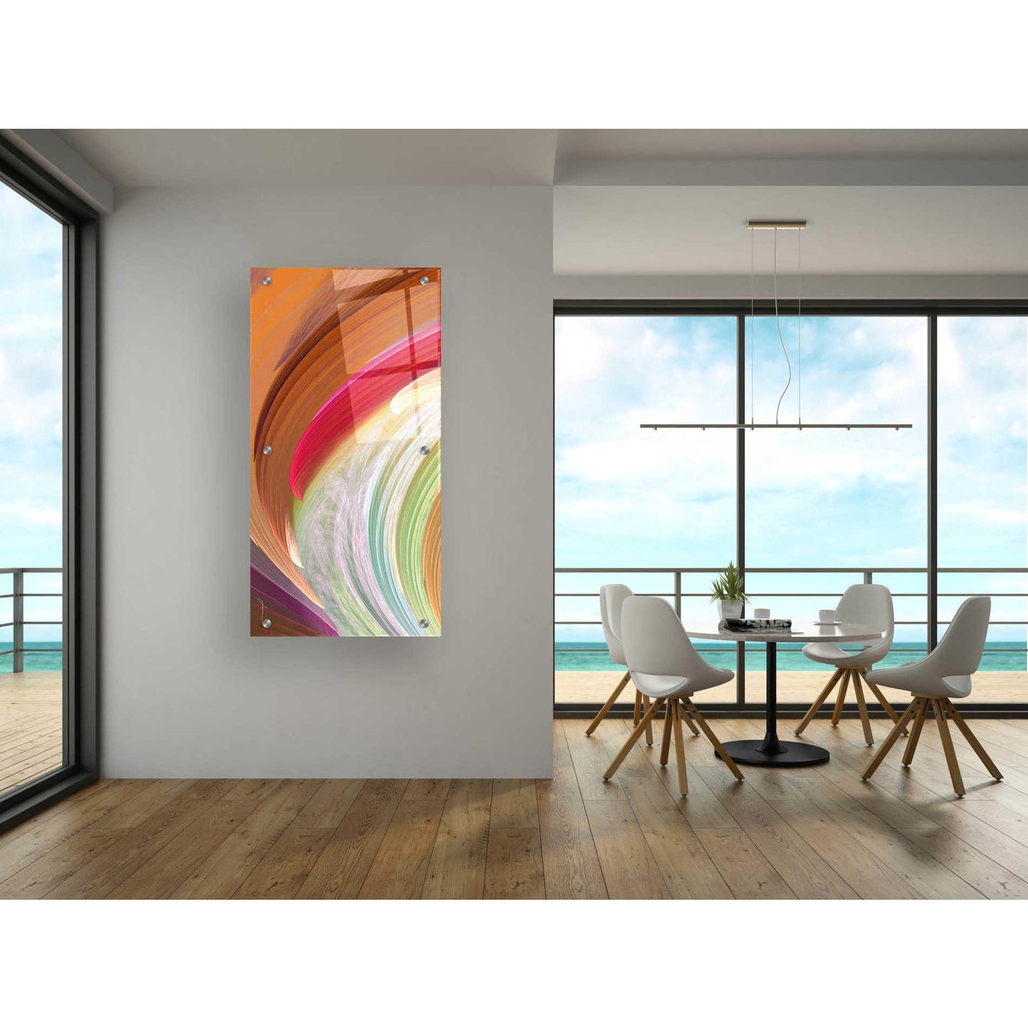 Epic Art 'Wind Waves II' by James Burghardt, Acrylic Glass Wall Art,24x48