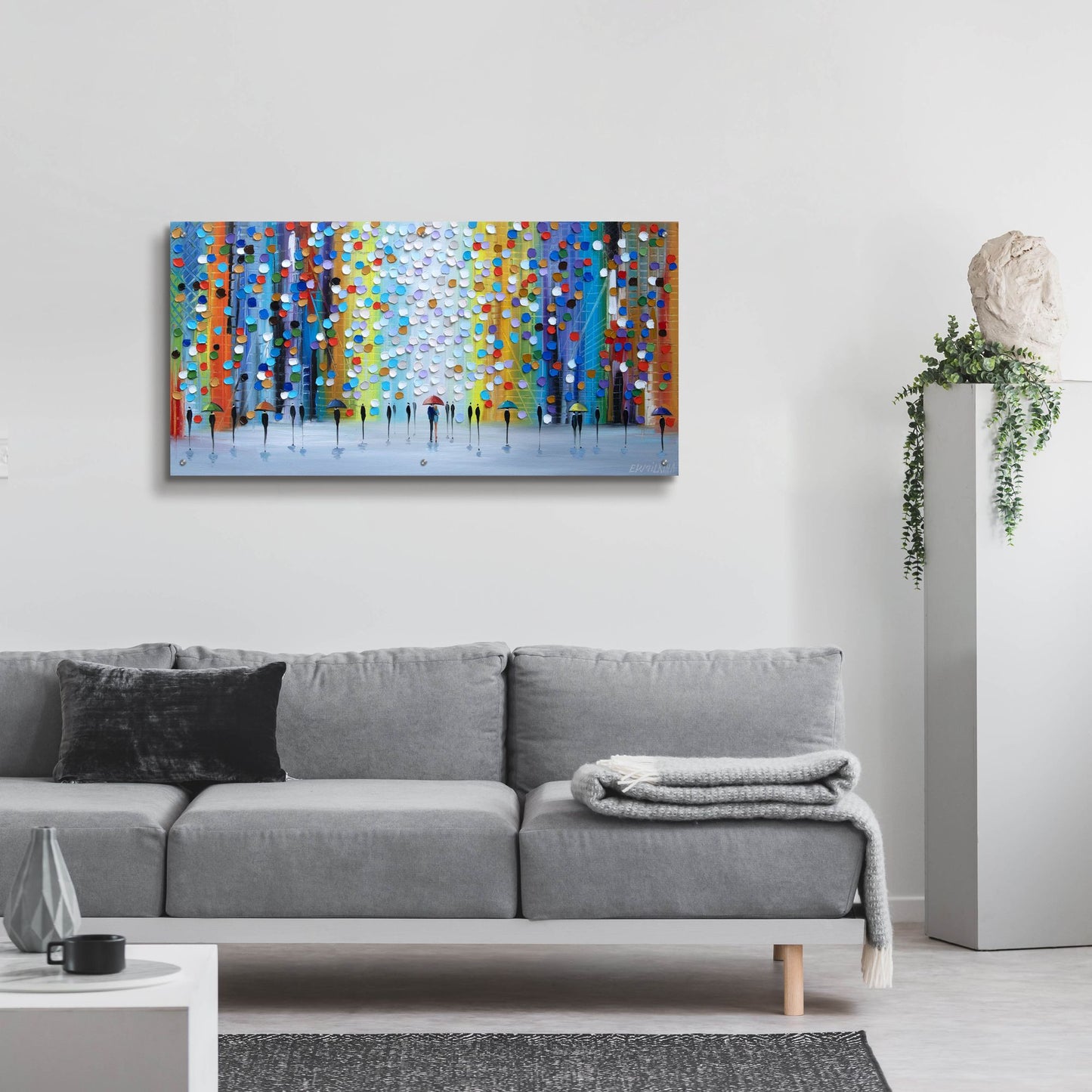 Epic Art 'Rainy Fantasy' by Ekaterina Ermilkina, Acrylic Glass Wall Art,48x24