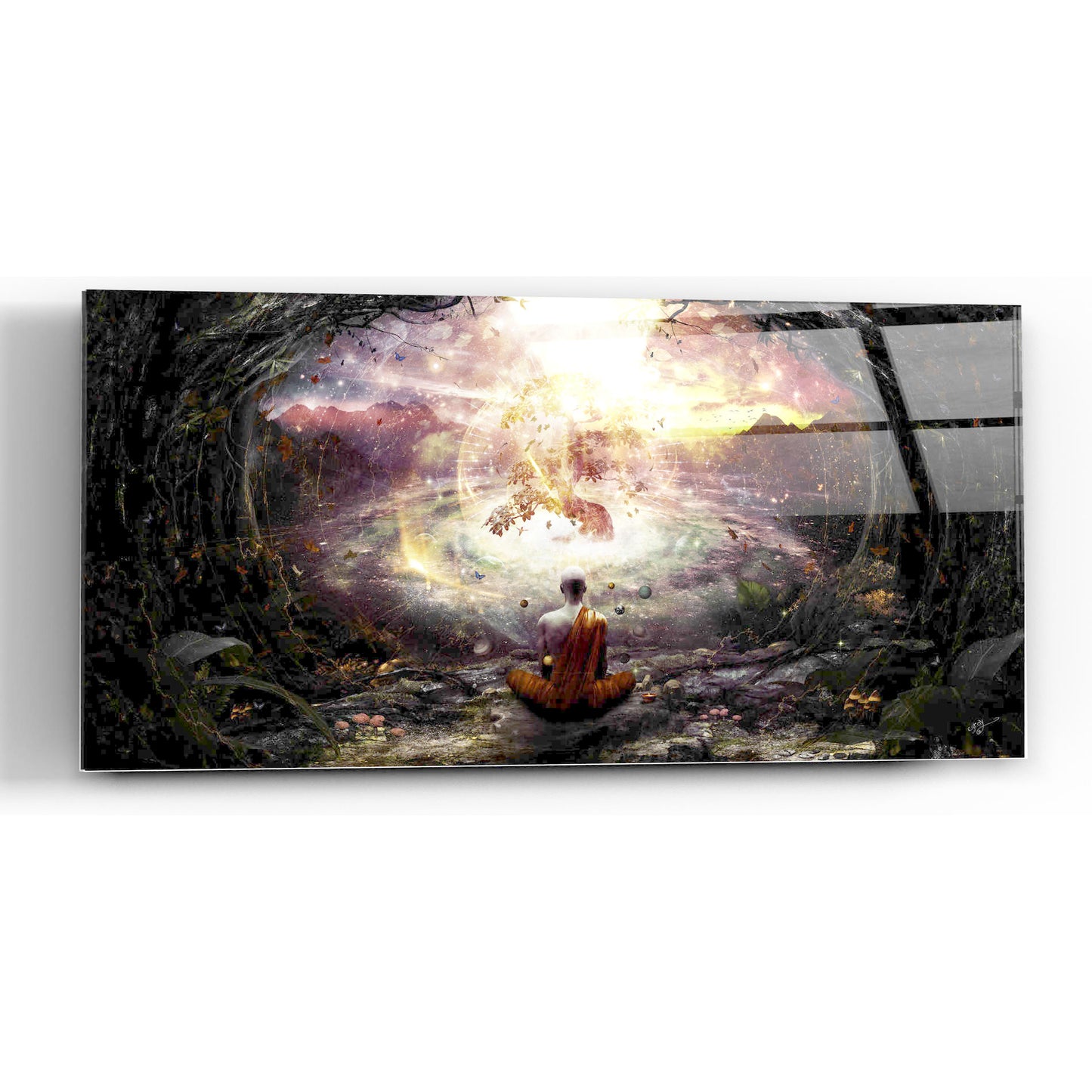 Epic Art 'Nature And Time' by Cameron Gray, Acrylic Glass Wall Art,48x24