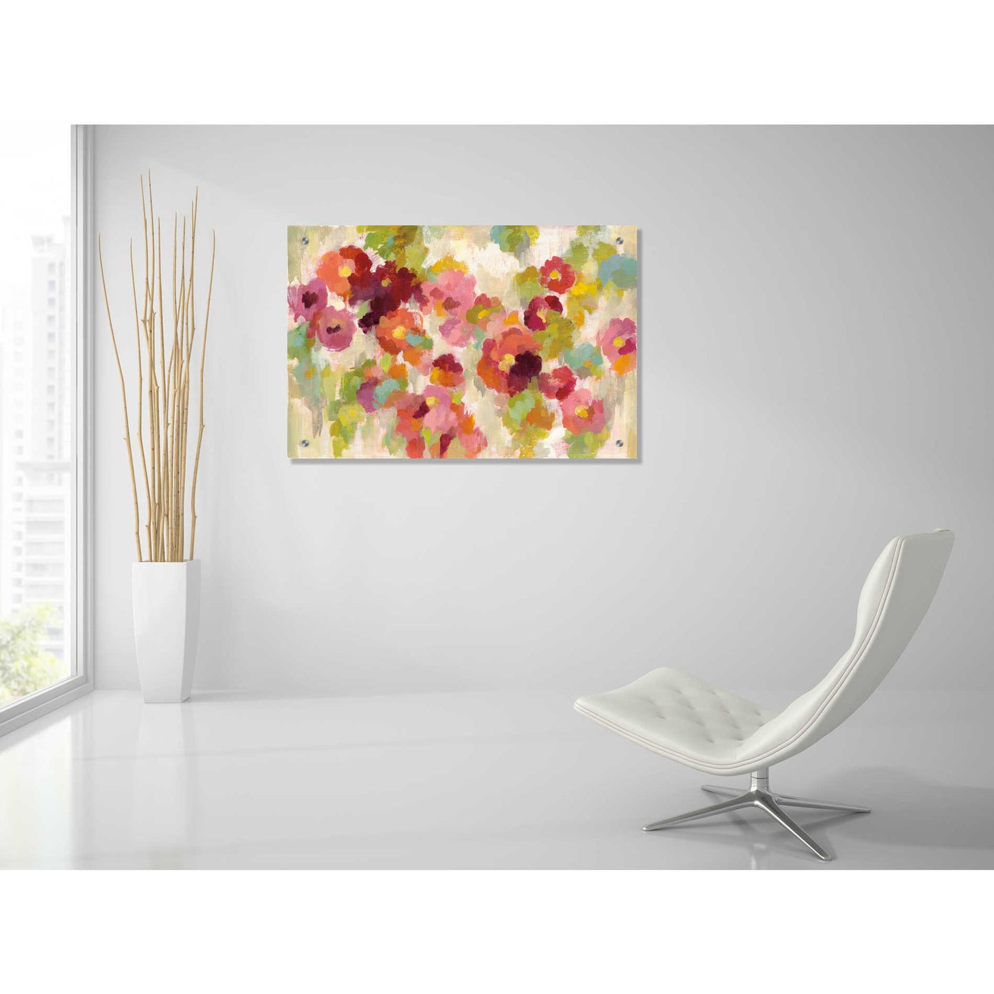 Epic Art 'Coral and Emerald Garden I' by Silvia Vassileva, Acrylic Glass Wall Art,36x24