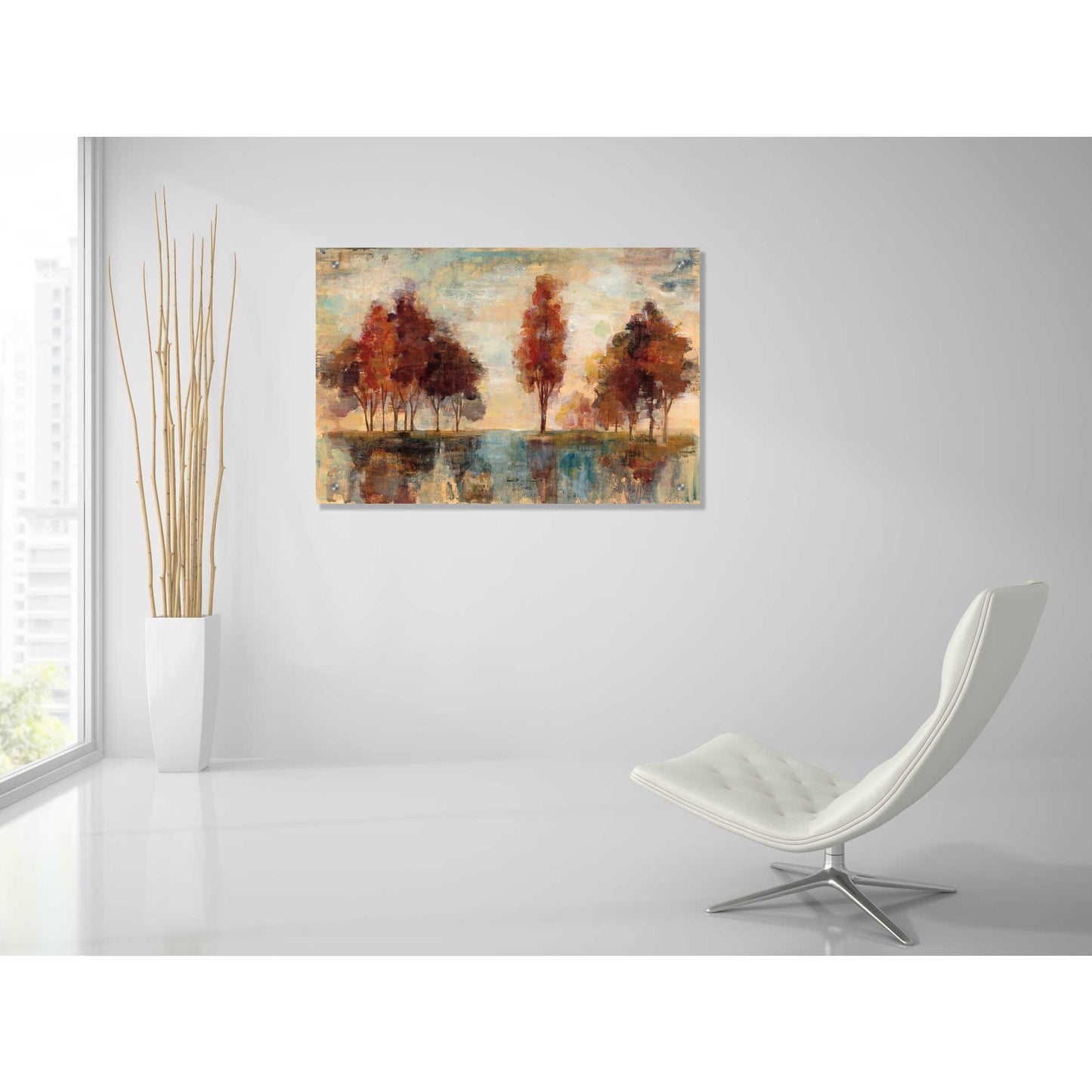 Epic Art 'Field and Forest' by Silvia Vassileva, Acrylic Glass Wall Art,36x24