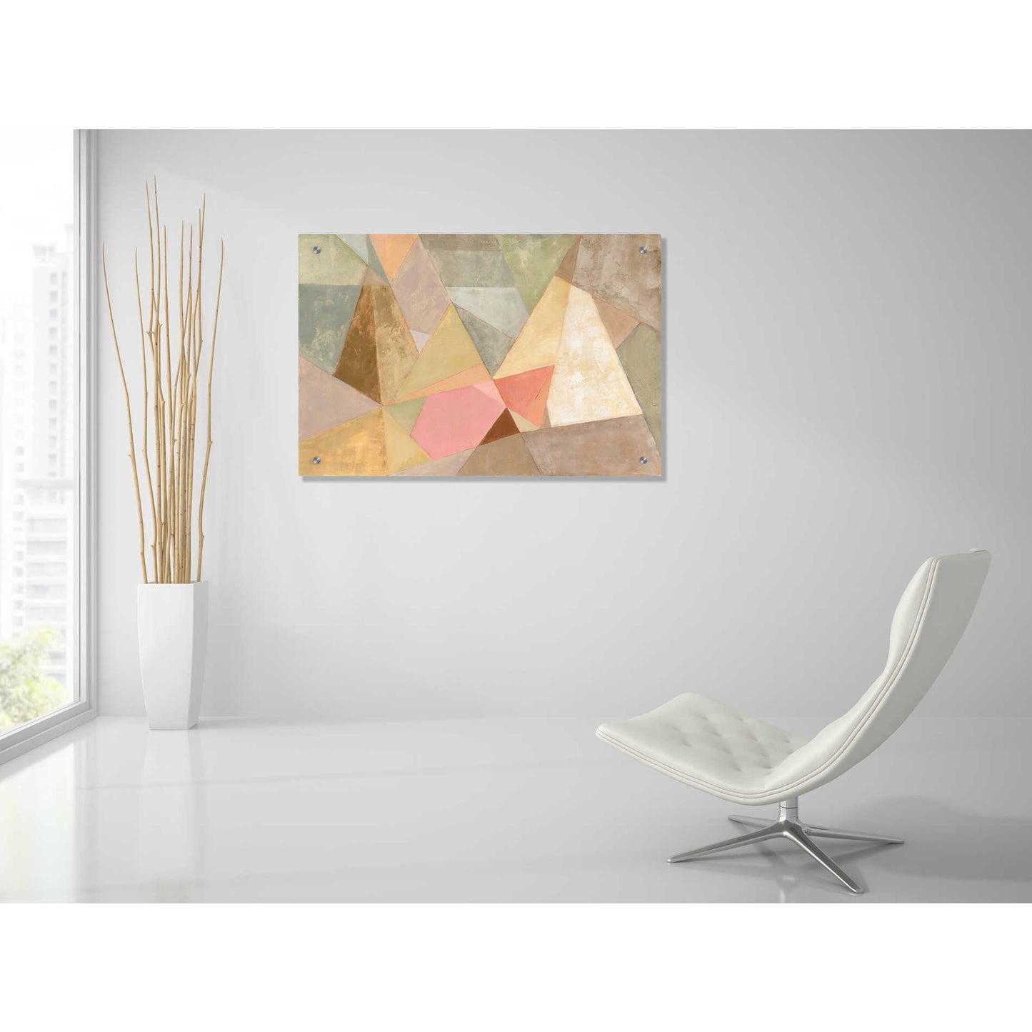 Epic Art 'Geometric Abstract' by Silvia Vassileva, Acrylic Glass Wall Art,36x24