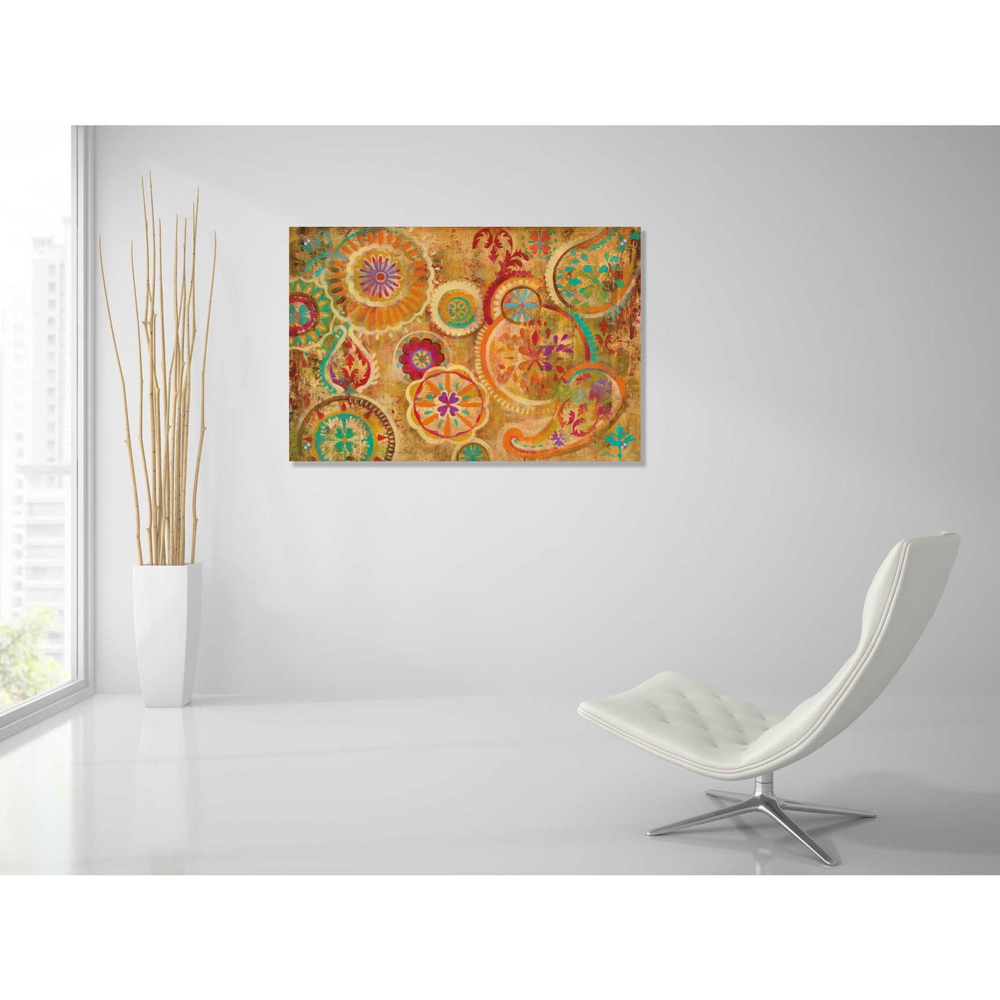 Epic Art 'Contemporary Paisley' by Silvia Vassileva, Acrylic Glass Wall Art,36x24