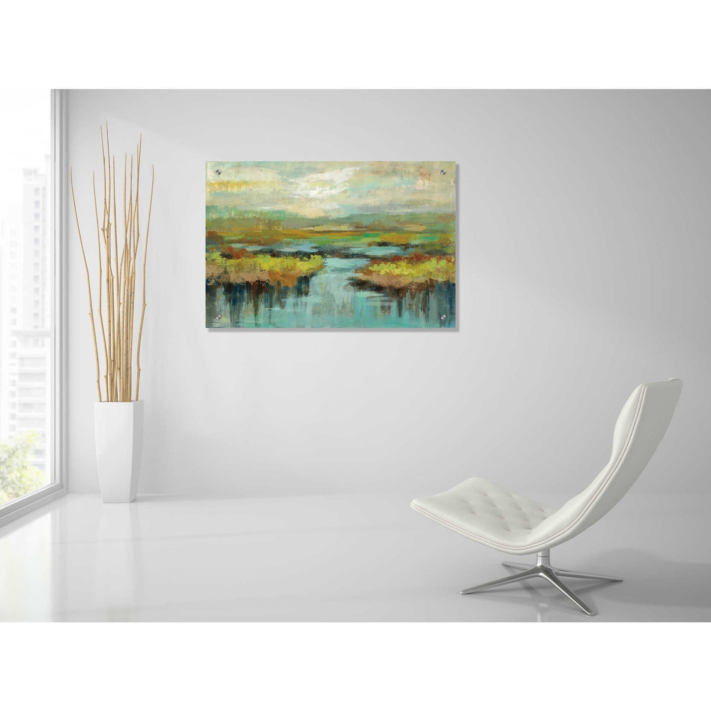 Epic Art 'Spring Landscape' by Silvia Vassileva, Acrylic Glass Wall Art,36x24