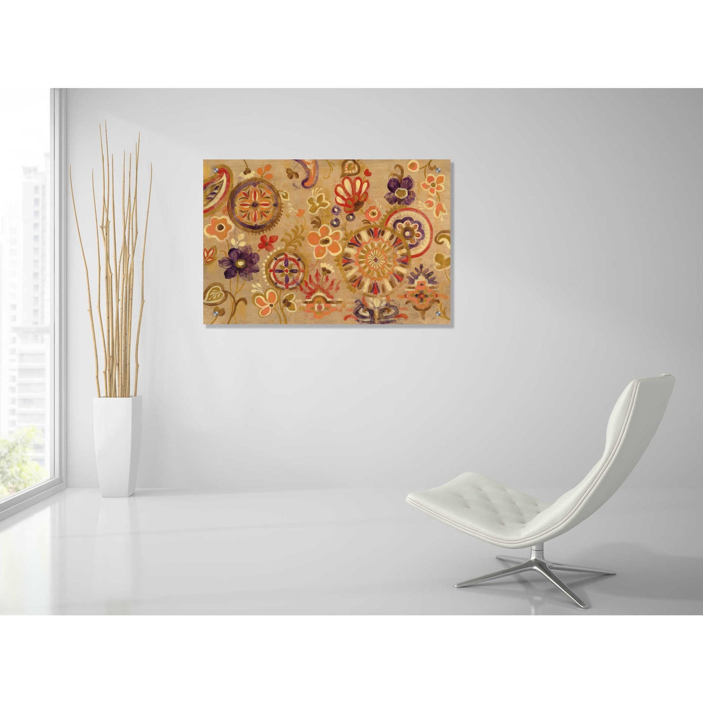 Epic Art 'Oriental Screen' by Silvia Vassileva, Acrylic Glass Wall Art,36x24