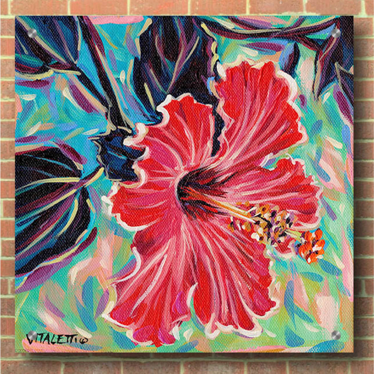 Epic Art 'Hawaiian Beauty I' by Carolee Vitaletti, Acrylic Glass Wall Art,36x36