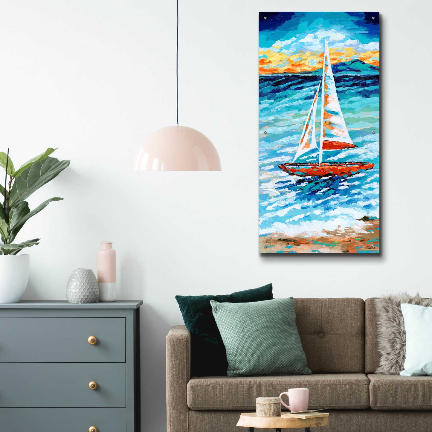 Epic Art 'Wind in my Sail I' by Carolee Vitaletti, Acrylic Glass Wall Art,24x48