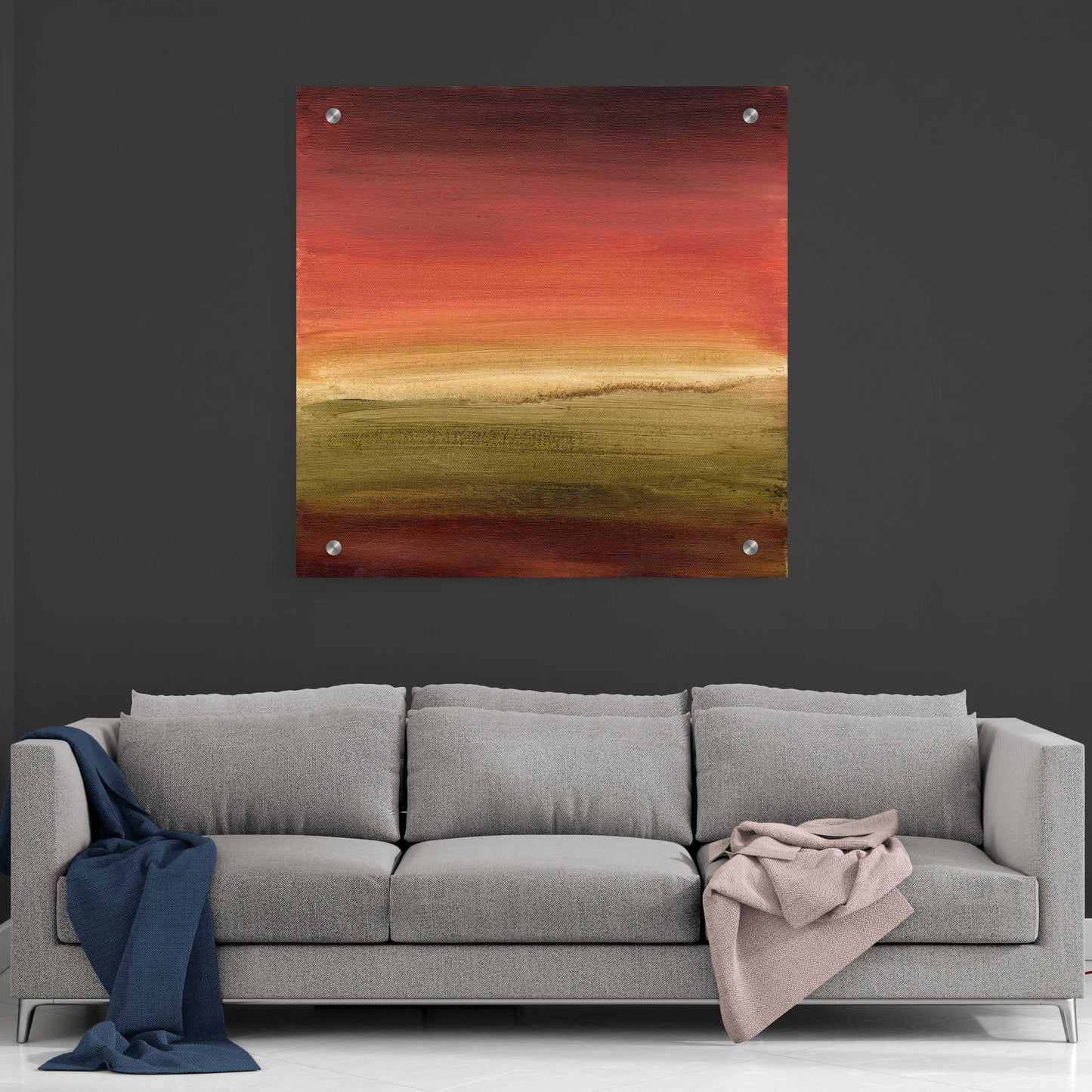 Epic Art 'Abstract Horizon I' by Ethan Harper, Acrylic Glass Wall Art,36x36