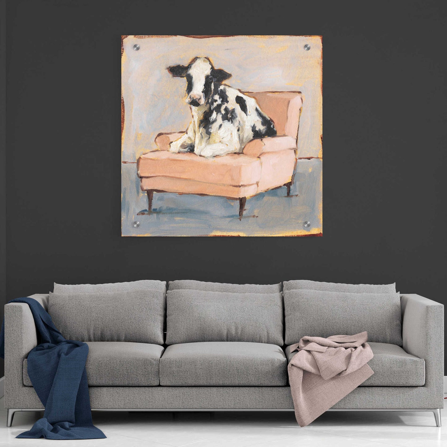 Epic Art 'Moo-ving In II' by Ethan Harper, Acrylic Glass Wall Art,36x36