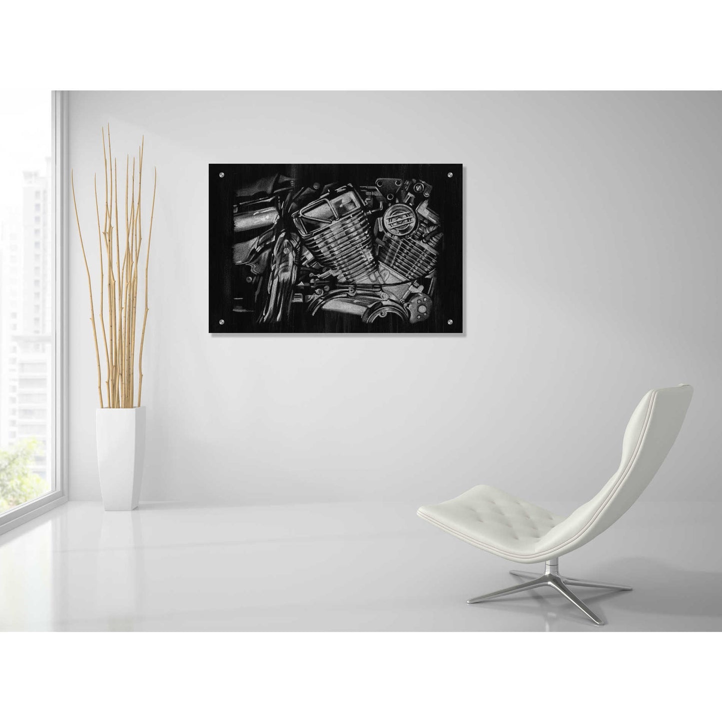 Epic Art 'Polished Chrome I' by Ethan Harper, Acrylic Glass Wall Art,36x24