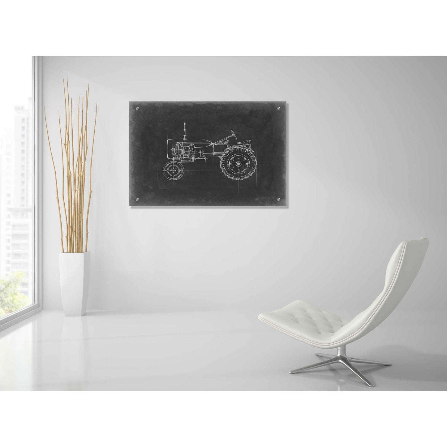 Epic Art 'Tractor Blueprint III' by Ethan Harper, Acrylic Glass Wall Art,36x24