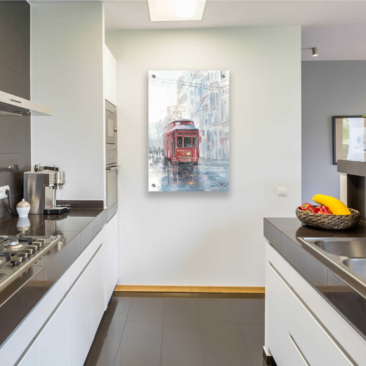 Epic Art 'Watercolor Streetcar Study II' by Ethan Harper, Acrylic Glass Wall Art,24x36