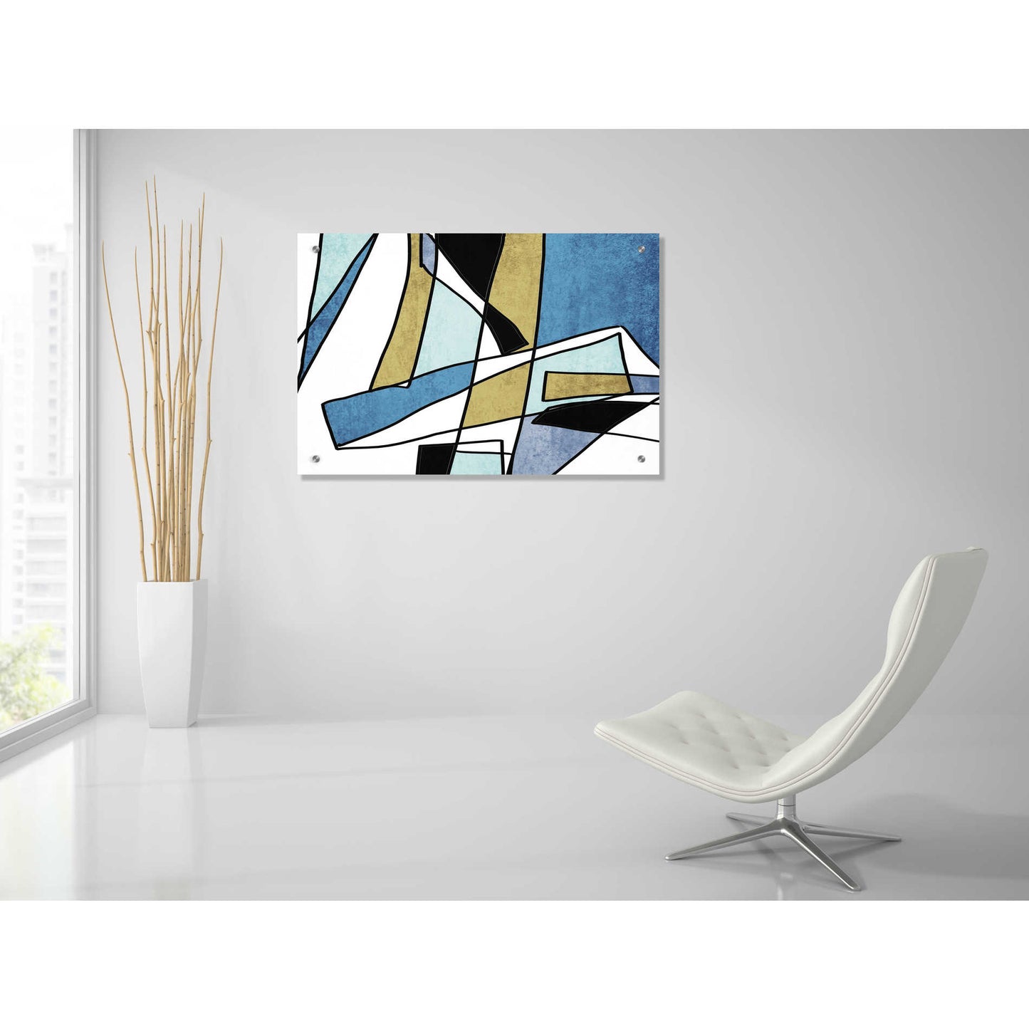 Epic Art 'Abstract Line Art 29' by Irena Orlov, Acrylic Glass Wall Art,36x24