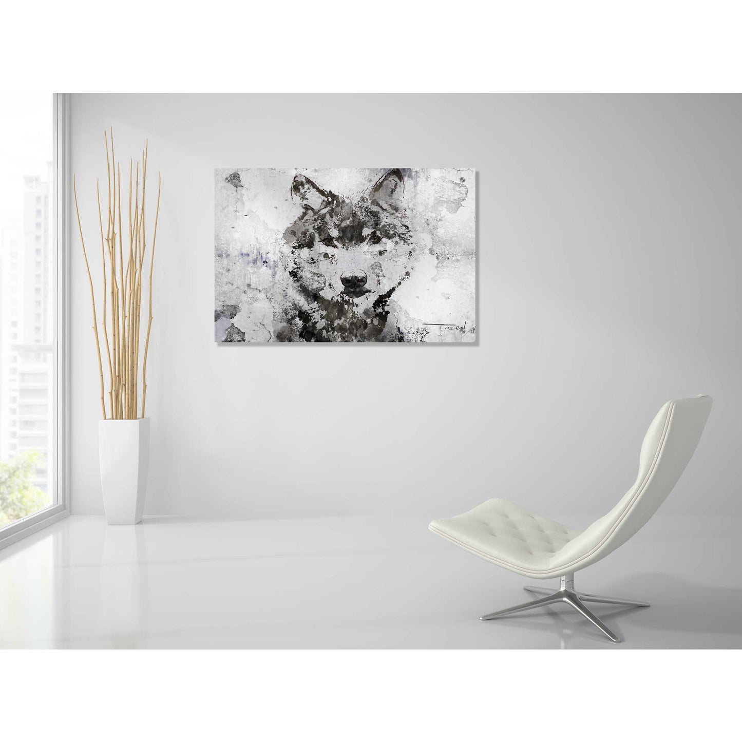 Epic Art 'Rustic Wolf Portrait 3 copy' by Irena Orlov, Acrylic Glass Wall Art,36x24