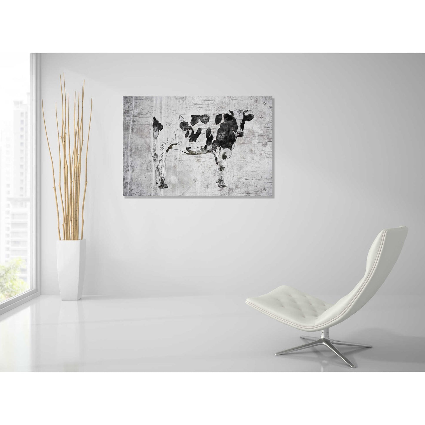 Epic Art 'Rustic cow' by Irena Orlov, Acrylic Glass Wall Art,36x24