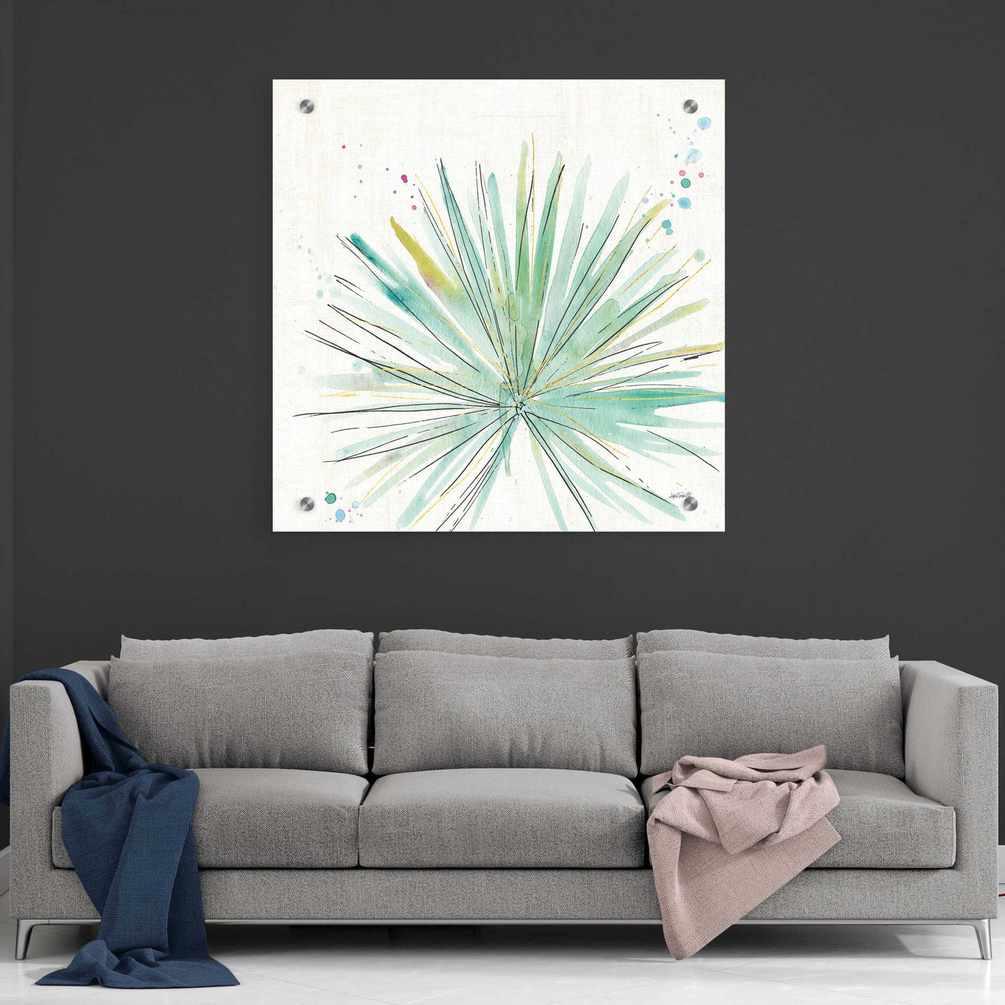 Epic Art 'Palm Passion V' by Ann Tavoletti, Acrylic Glass Wall Art,36x36