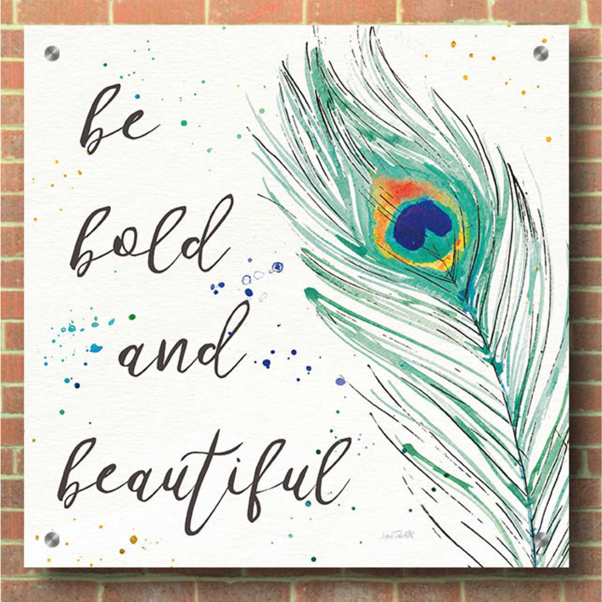 Epic Art 'Peacock Garden VIII' by Ann Tavoletti, Acrylic Glass Wall Art,36x36
