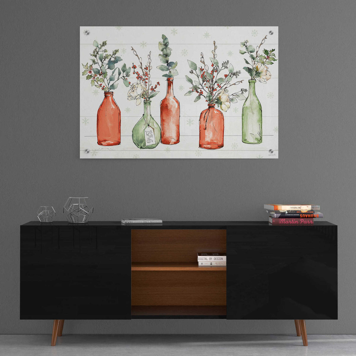 Epic Art 'Modern Farmhouse I Christmas' by Ann Tavoletti, Acrylic Glass Wall Art,36x24