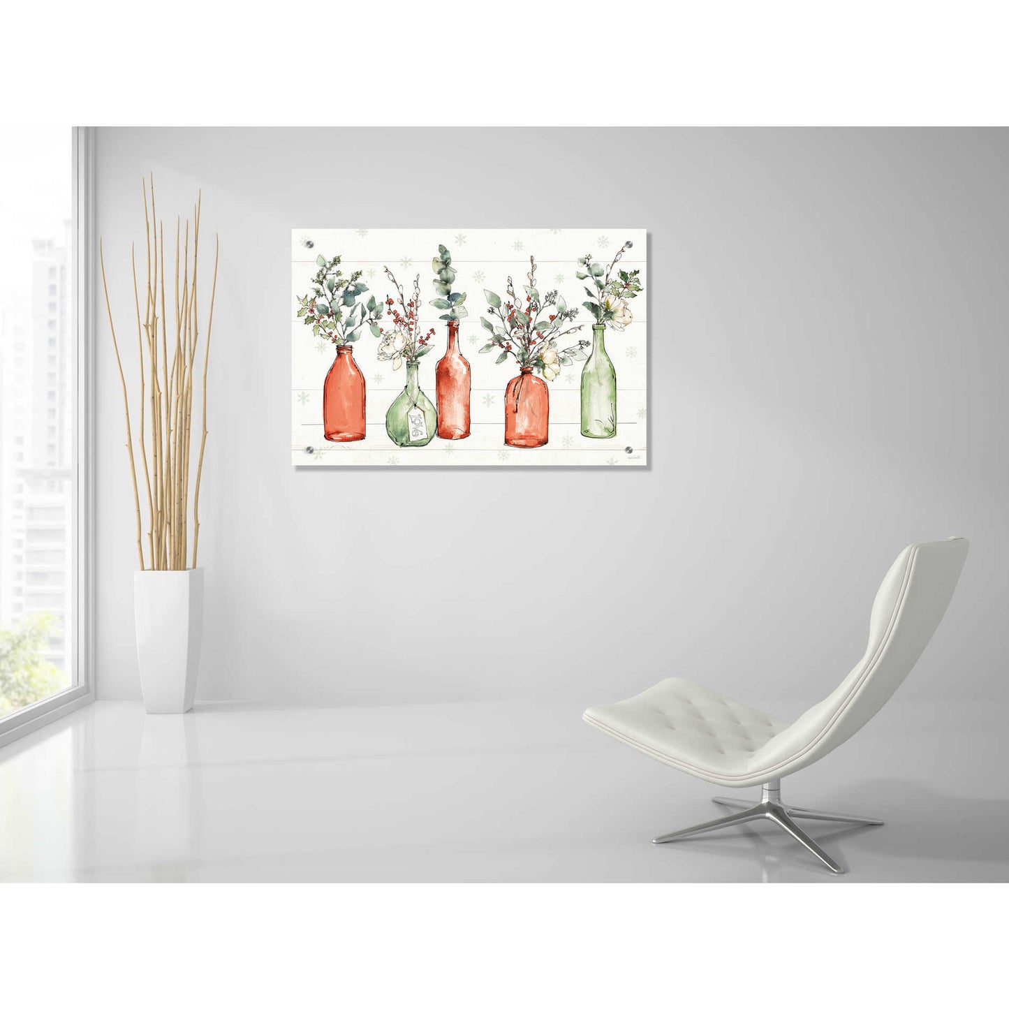 Epic Art 'Modern Farmhouse I Christmas' by Ann Tavoletti, Acrylic Glass Wall Art,36x24