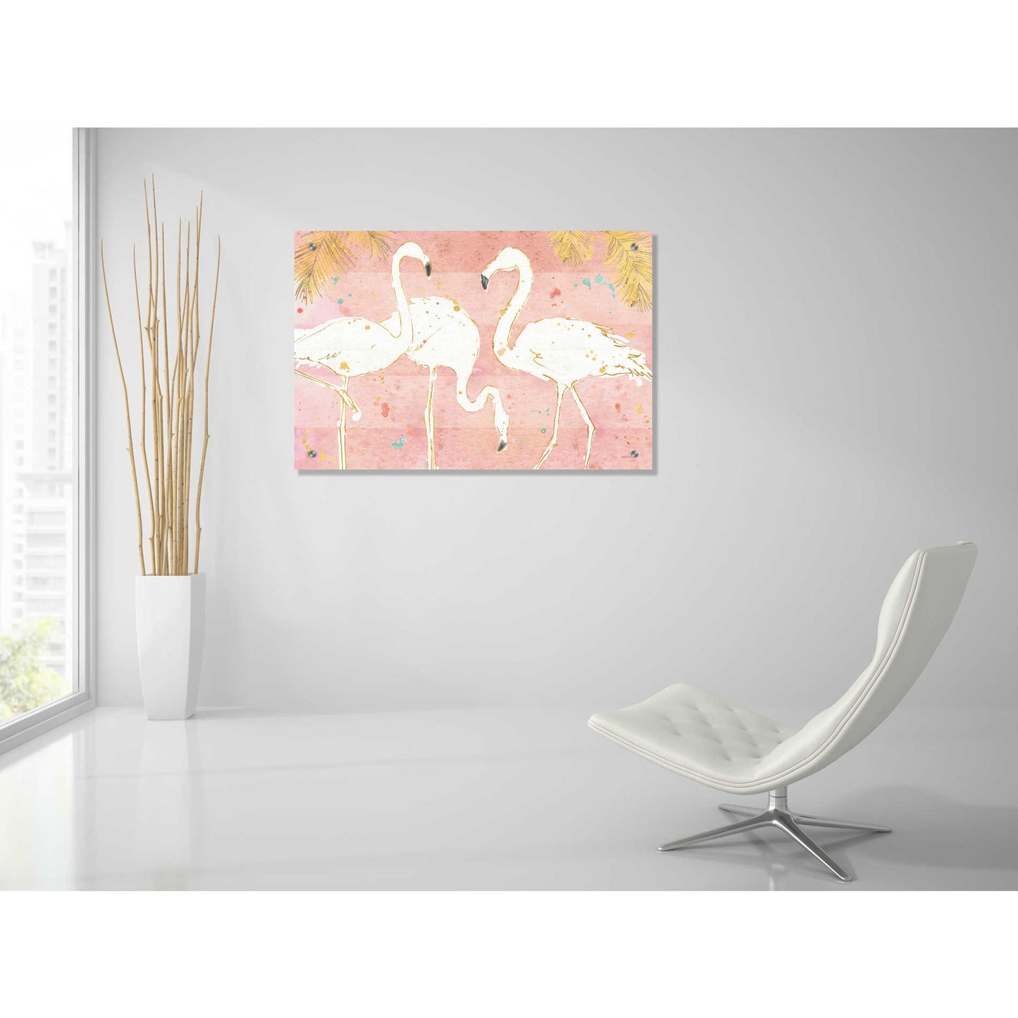 Epic Art 'Flamingo Fever IV' by Ann Tavoletti, Acrylic Glass Wall Art,36x24