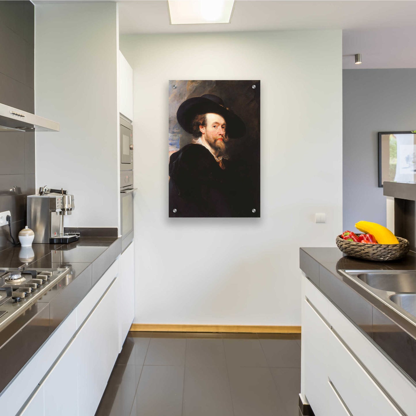 Epic Art 'Self Portrait' by Peter Paul Rubens, Acrylic Glass Wall Art,24x36