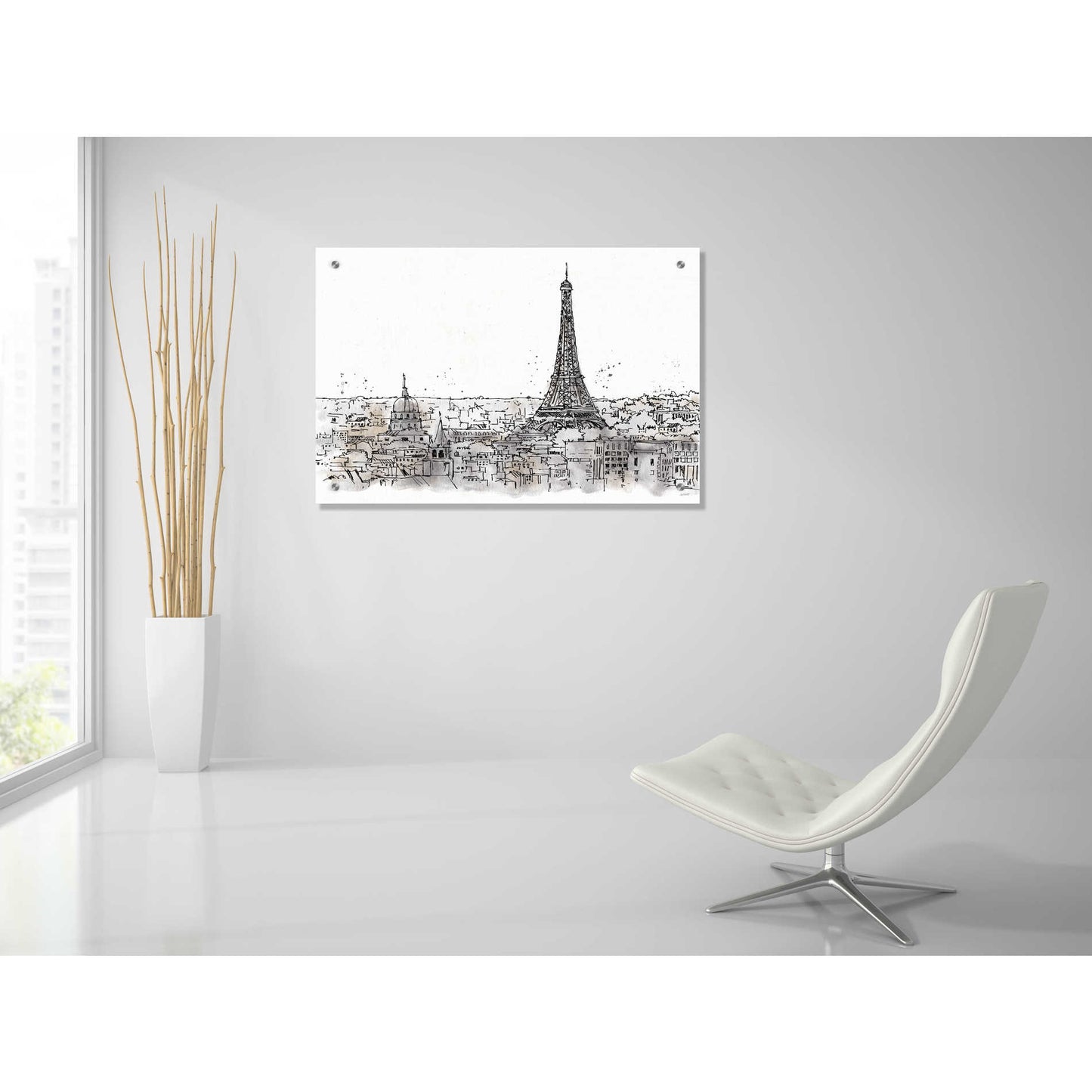 Epic Art 'Skyline Sketches II' by Ann Tavoletti, Acrylic Glass Wall Art,36x24