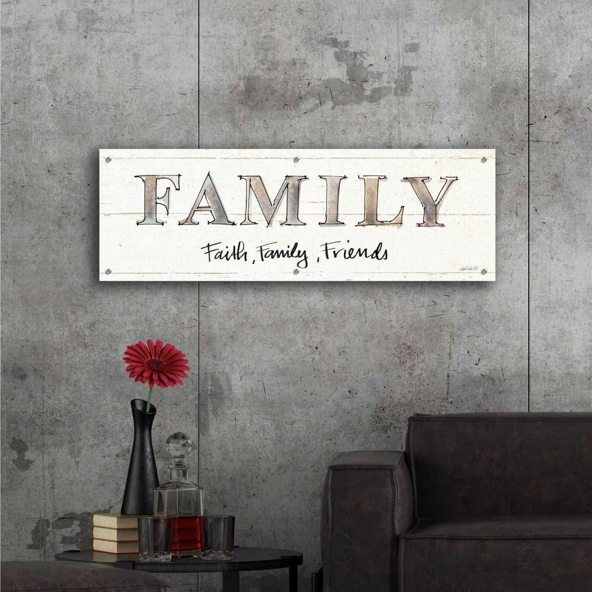 Epic Art 'Farm Memories VII Friends' by Ann Tavoletti, Acrylic Glass Wall Art,48x16