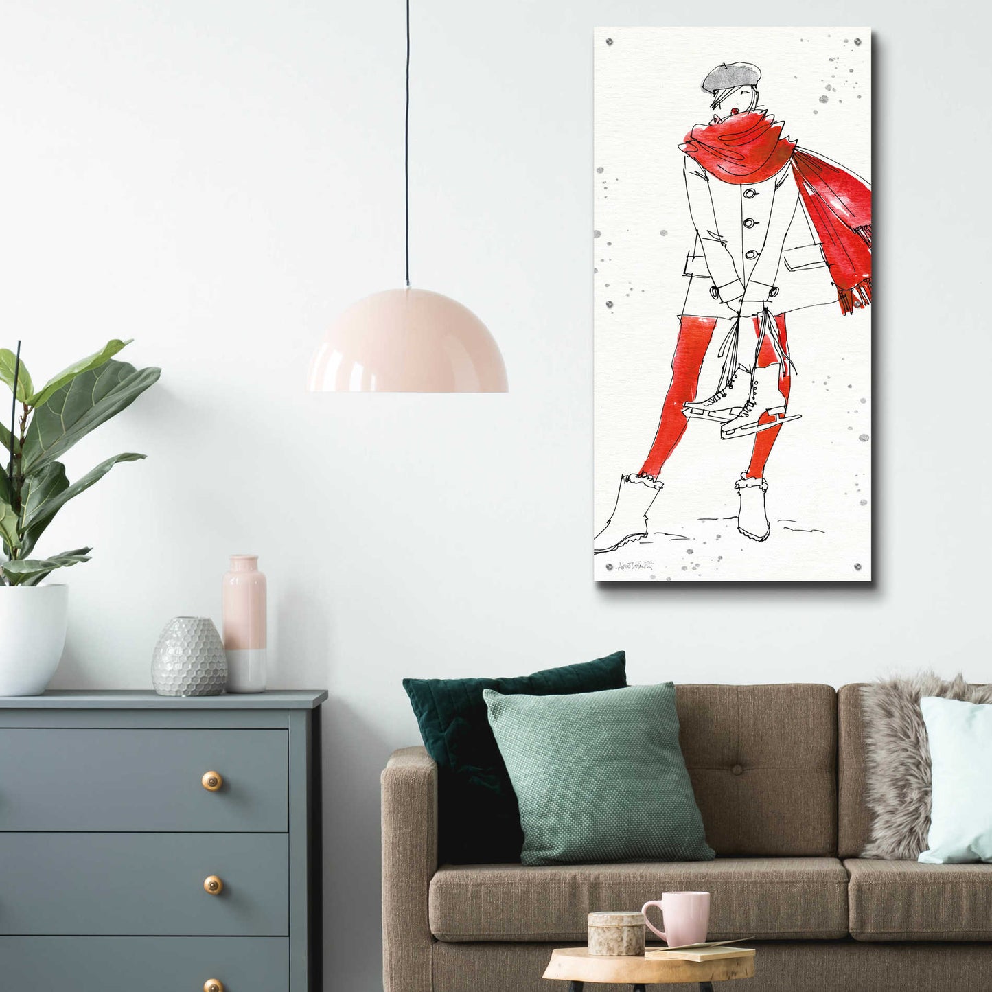 Epic Art 'Winter Fashion IV' by Ann Tavoletti, Acrylic Glass Wall Art,24x48