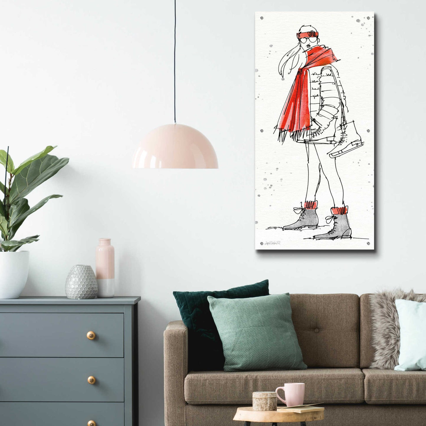 Epic Art 'Winter Fashion II' by Ann Tavoletti, Acrylic Glass Wall Art,24x48