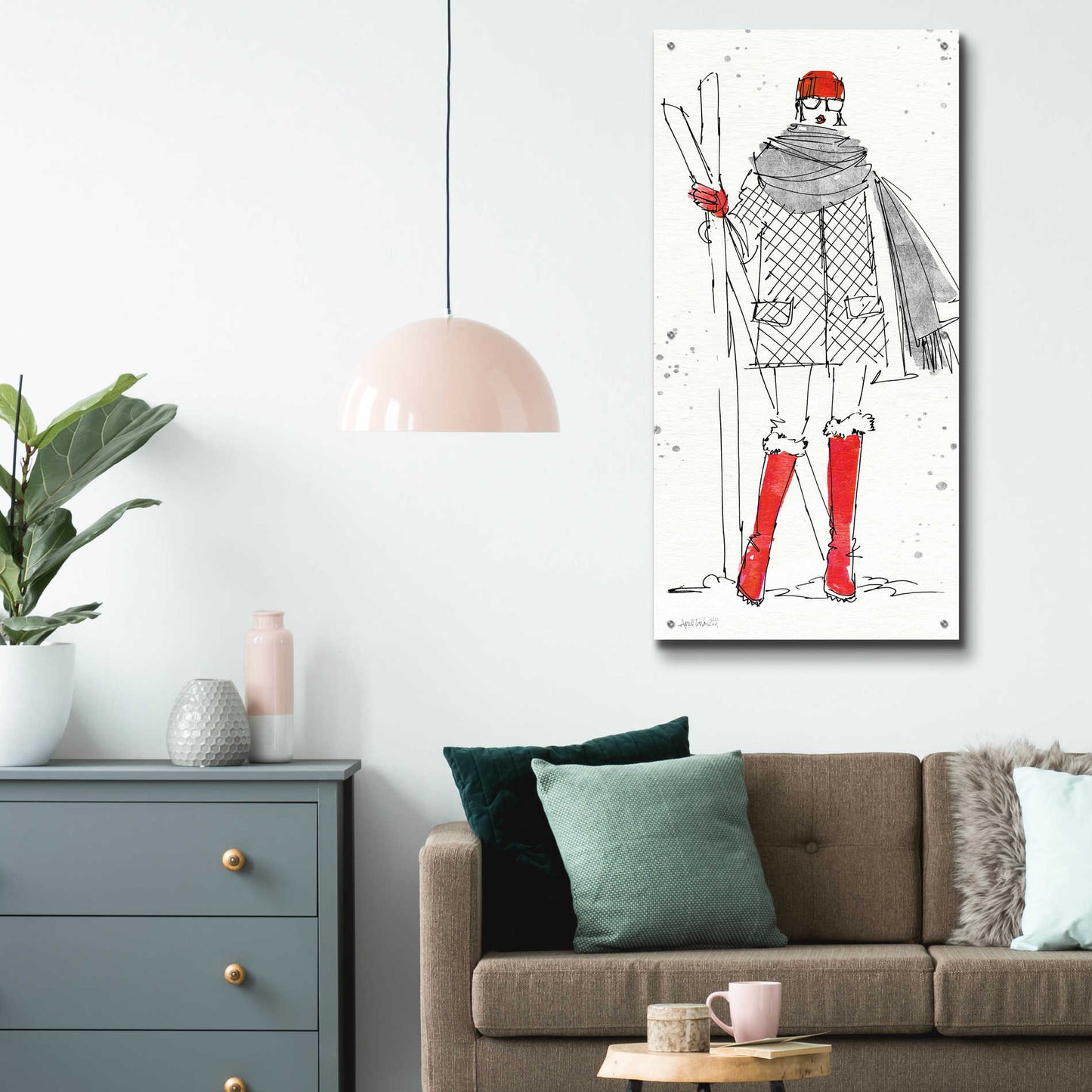 Epic Art 'Winter Fashion I' by Ann Tavoletti, Acrylic Glass Wall Art,24x48