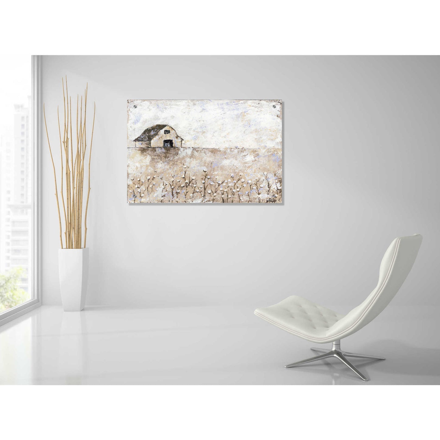 Epic Art 'Cotton Farms' by Britt Hallowell, Acrylic Glass Wall Art,36x24