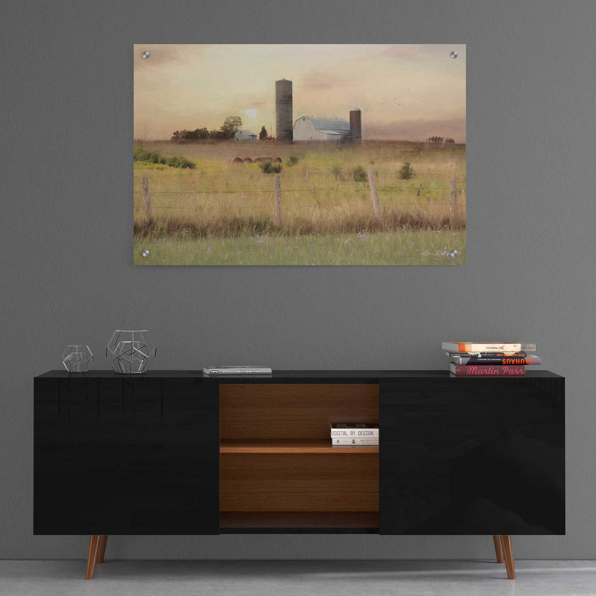 Epic Art 'Sunset at the Dexter Farm' by Lori Deiter, Acrylic Glass Wall Art,36x24