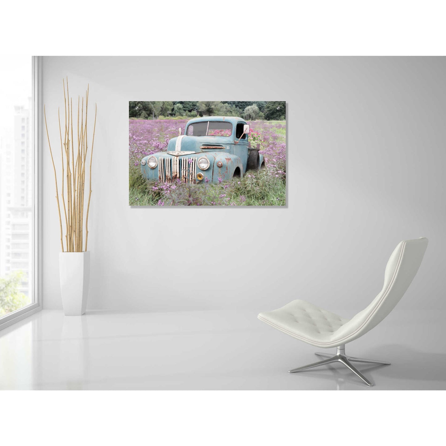 Epic Art 'Truckload of Happiness' by Lori Deiter, Acrylic Glass Wall Art,36x24