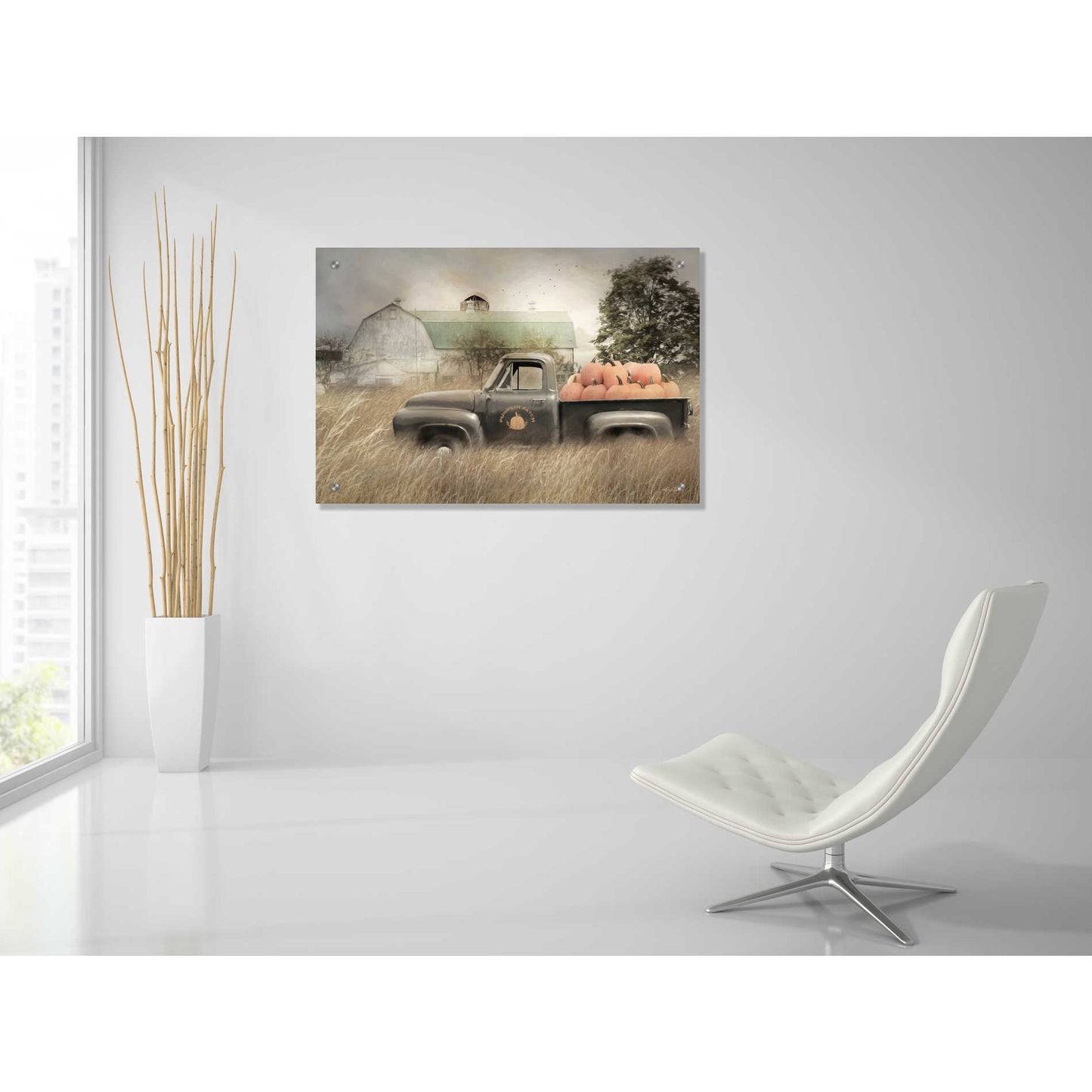 Epic Art 'Happy Harvest Truck' by Lori Deiter, Acrylic Glass Wall Art,36x24