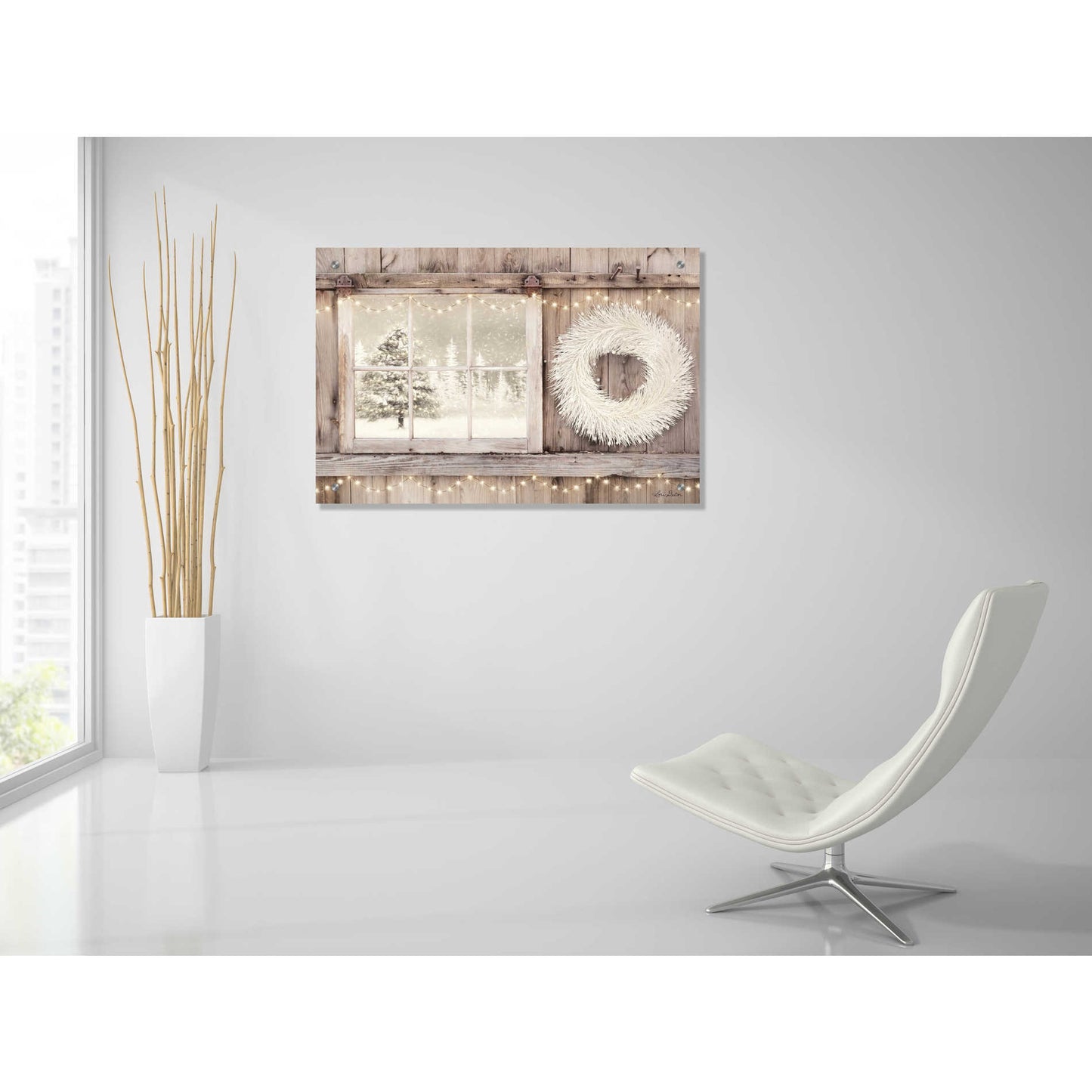 Epic Art 'Winter White View' by Lori Deiter, Acrylic Glass Wall Art,36x24