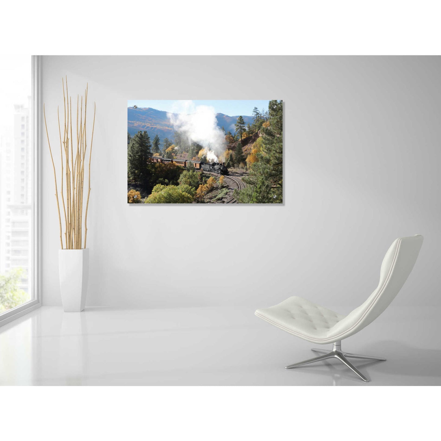 Epic Art 'Durango Silverton Train IV' by Lori Deiter, Acrylic Glass Wall Art,36x24