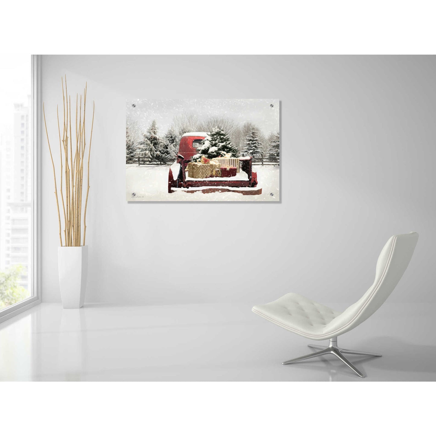 Epic Art 'Snowy Presents' by Lori Deiter, Acrylic Glass Wall Art,36x24